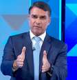 Flávio Bolsonaro durante o debate da Globo  Foto: Reprodução/Globo