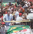 Lula faz ato na orla de Copacabana na manhã deste sábado  Foto: Reprodução/YouTube/Lula