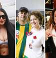 Simaria, Leandra Leal com seu marido e Eliane Giardini  Foto: AGNEWS