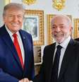 Trump levanta suspeitas sobre as eleições brasileiras e elogia Lula  Foto: Ricardo Stuckert / Perfil Brasil