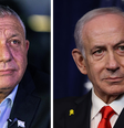 Pesquisas publicadas na semana passada sugerem que Gadi Eisenkot (à esquerda) está em uma disputa acirrada com Benjamin Netanyahu (à direita)  Foto: Reuters / Getty Images / BBC News Brasil