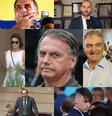 Família Bolsonaro. De cima e à esquerda em diante: Flávio, Eduardo, Michelle, Jair, Renato, Carlos e Jair Renan  Foto: Wilton Junior, Reprodução, Wilton Junior, Fabio Rodrigues Pozzebom, Reprodução, Reprodução, Dida Sampaio / Estadão Conteúdo, SBT News, Estadão Conteúdo, Agência Brasil, Instagram, TV Câmara do Rio de Janeiro, Estadão Conteúdo