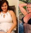 Aline Limas antes e depois do processo de emagrecimento  Foto: Reprodução Instagram | @alinelimasofc