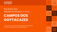 Resultado do 1° turno das Eleições 2024 em Campos dos Goytacazes/RJ