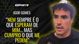 Igor Gomes rebate críticas, defende seu desempenho e pede respeito