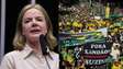 Gleisi Hoffmann chama de 'escárnio' bandeiras do Brasil em atos pró-Bolsonaro: ‘Nunca foram patriotas’