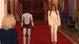 Melania Trump leva robô humanoide para evento na Casa Branca sobre IA