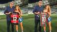 Com as cores do Brasil, Shakira vai ao Maracanã, autografa bola e ganha camisas de Flamengo e Fluminense