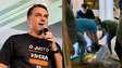 Vídeo mostra o momento em que dupla é retirada de evento de Flávio Bolsonaro por seguranças em SP