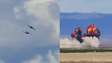 Vídeo mostra o momento em que caças da Força Aérea dos EUA colidem durante show de acrobacias aéreas