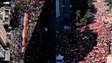 Veja imagens aéreas da Parada LGBT+, em São Paulo; evento reuniu 36,8 mil pessoas, segundo a USP
