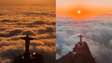 Fotógrafo registra Cristo Redentor sobre ‘tapete de nuvens’ no Rio de Janeiro