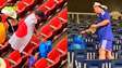 Torcedores japoneses recolhem lixo no estádio após derrota para o Brasil em Houston