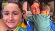 ‘Não pode cancelar o jogo’: filho de parça de Neymar é consolado pela mãe após derrota do Brasil