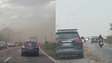 Ventos de mais de 100 Km/h formam tempestade de areia na Linha Vermelha em dia de caos no RJ