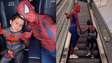 Mãe e filho viralizam ao irem fantasiados de Homem-Aranha para sessão de cinema