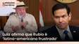 Lula chama Rubio de 'latino-americano frustrado' e diz que secretário dos EUA 'odeia o Brasil'