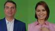 Michelle mostra bastidores de gravação com Flávio Bolsonaro para campanha eleitoral