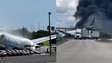 Avião cargueiro da Amazon cai perto do aeroporto de Miami