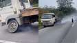 Vídeo mostra roda de caminhão se soltando momentos após alerta em rodovia de SP