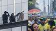 Drones e atiradores são vistos em esquema de segurança de ato de Flávio Bolsonaro na Paulista