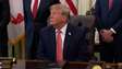 Trump manda jornalista ficar 'quieto' e chama profissional de 'doente'