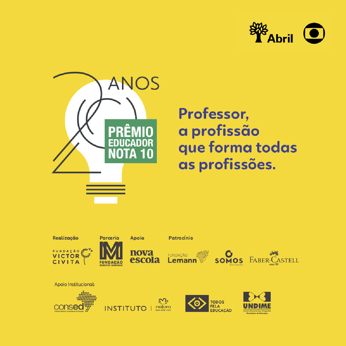 Premio Educador Nota 10 Bate Recorde De Inscricoes