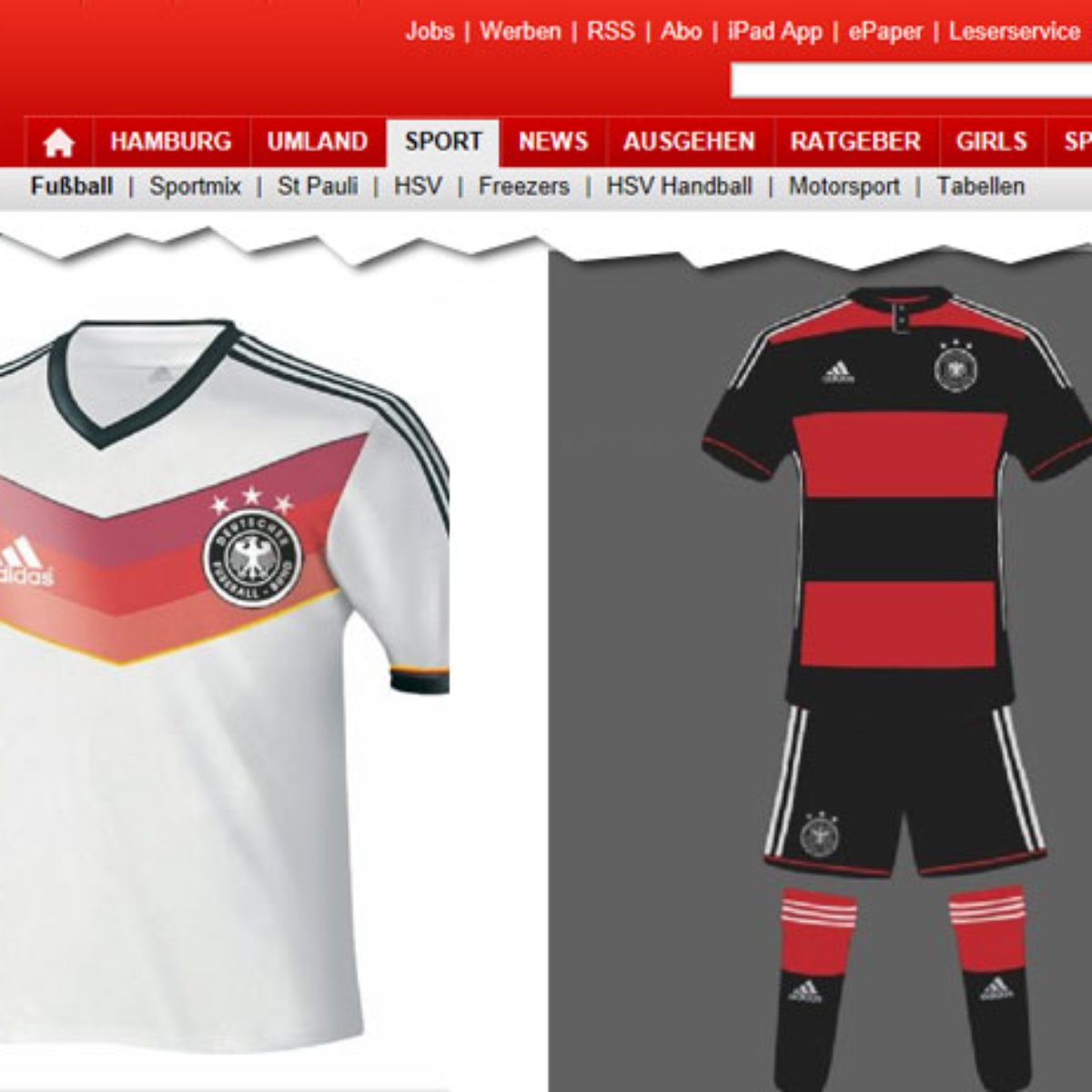 Jornal Vaza Supostas Camisas Da Alemanha Para Copa De 2014