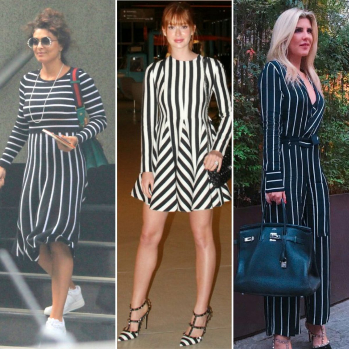 sapato listrado preto e branco