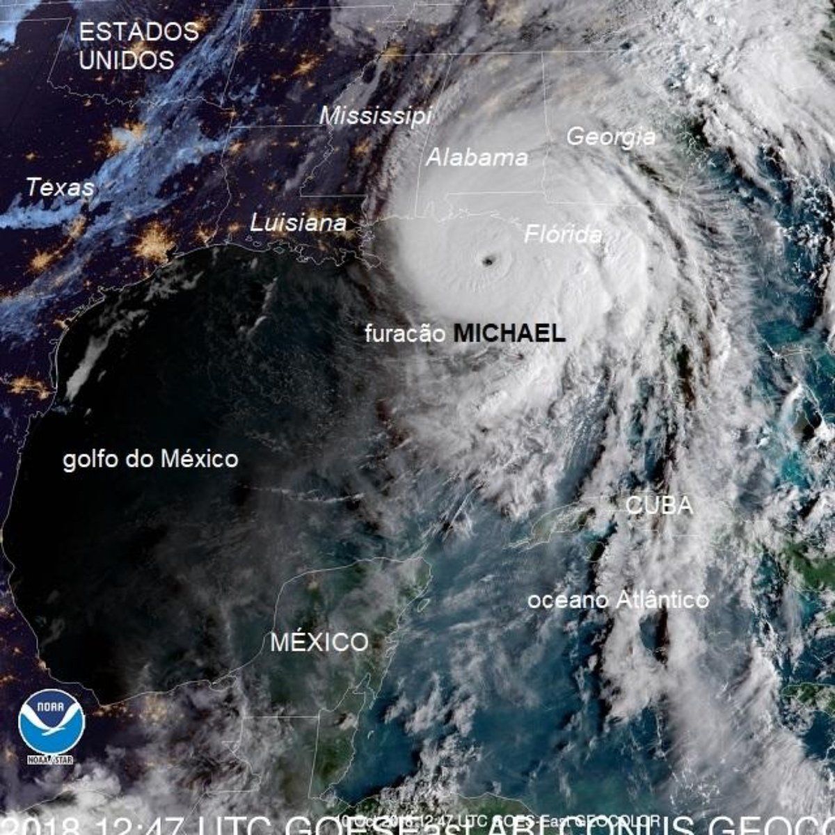 Furacao Michael E Cat 4 E Avanca Para O Oeste Da Florida