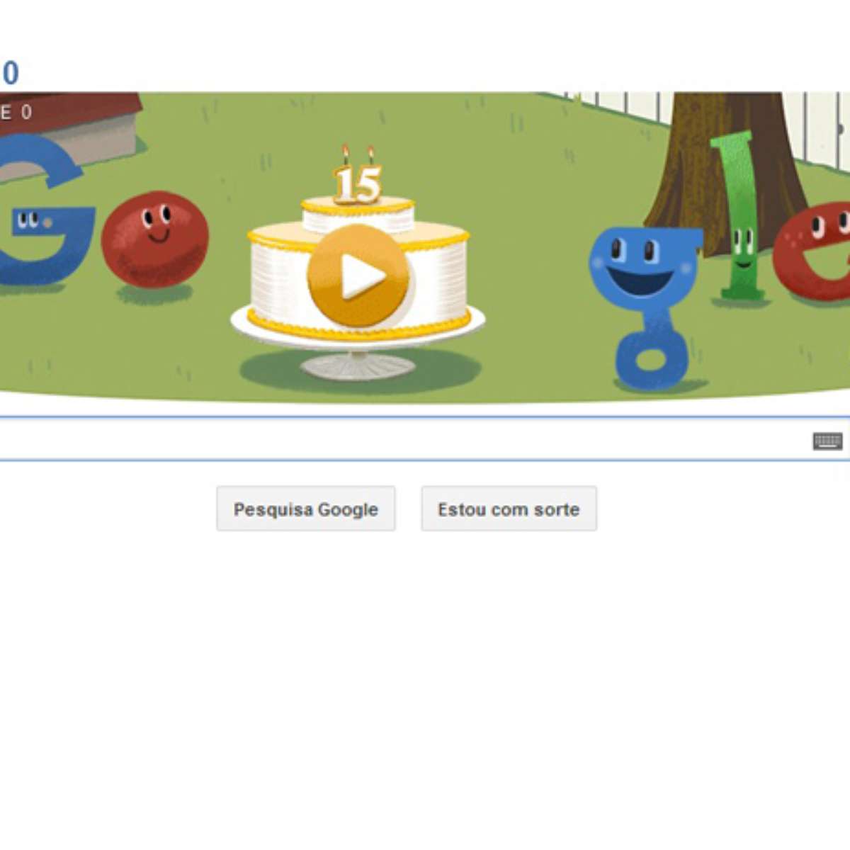 Doodle festeja 15 anos do Google com game e muitos doces