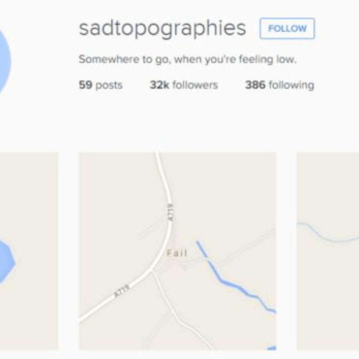 Conta de Instagram coleciona lugares com nomes tristes