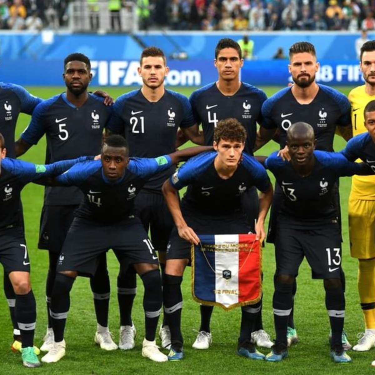A escalação da França para a final da Copa do Mundo