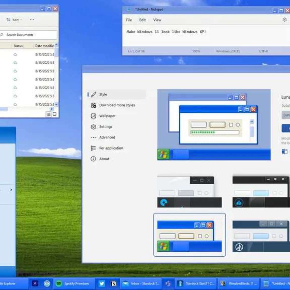 Aplicativo Deixa O Windows 11 Com O Visual Do Windows XP
