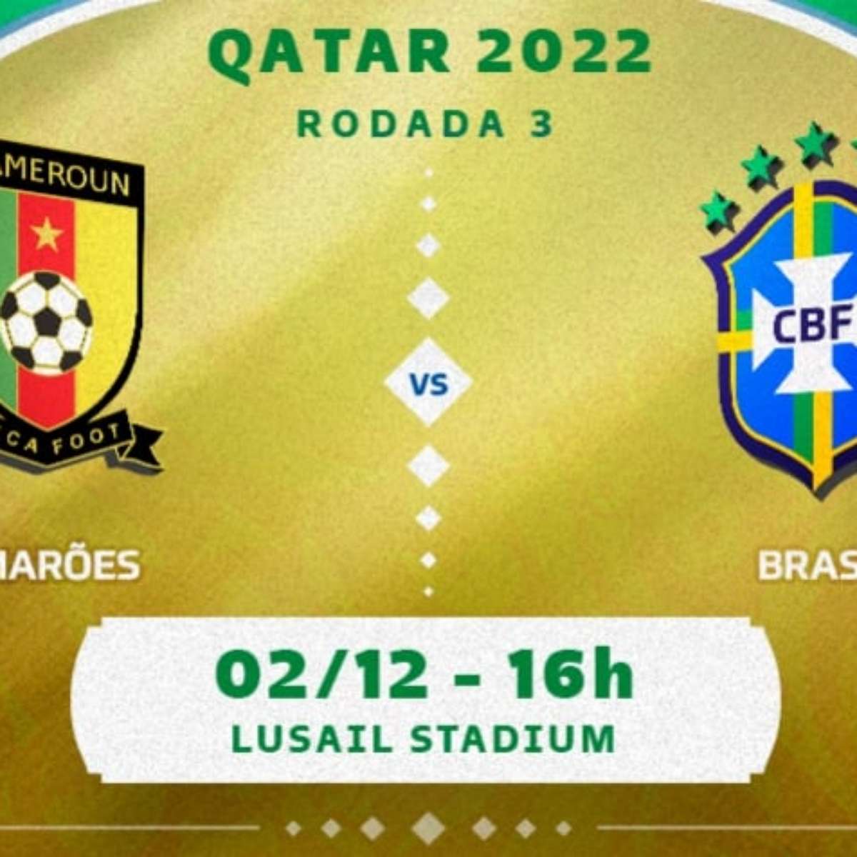 Copa do Mundo 2022: Brasil x Camarões: confira o horário de expediente da  secretaria do Santuário