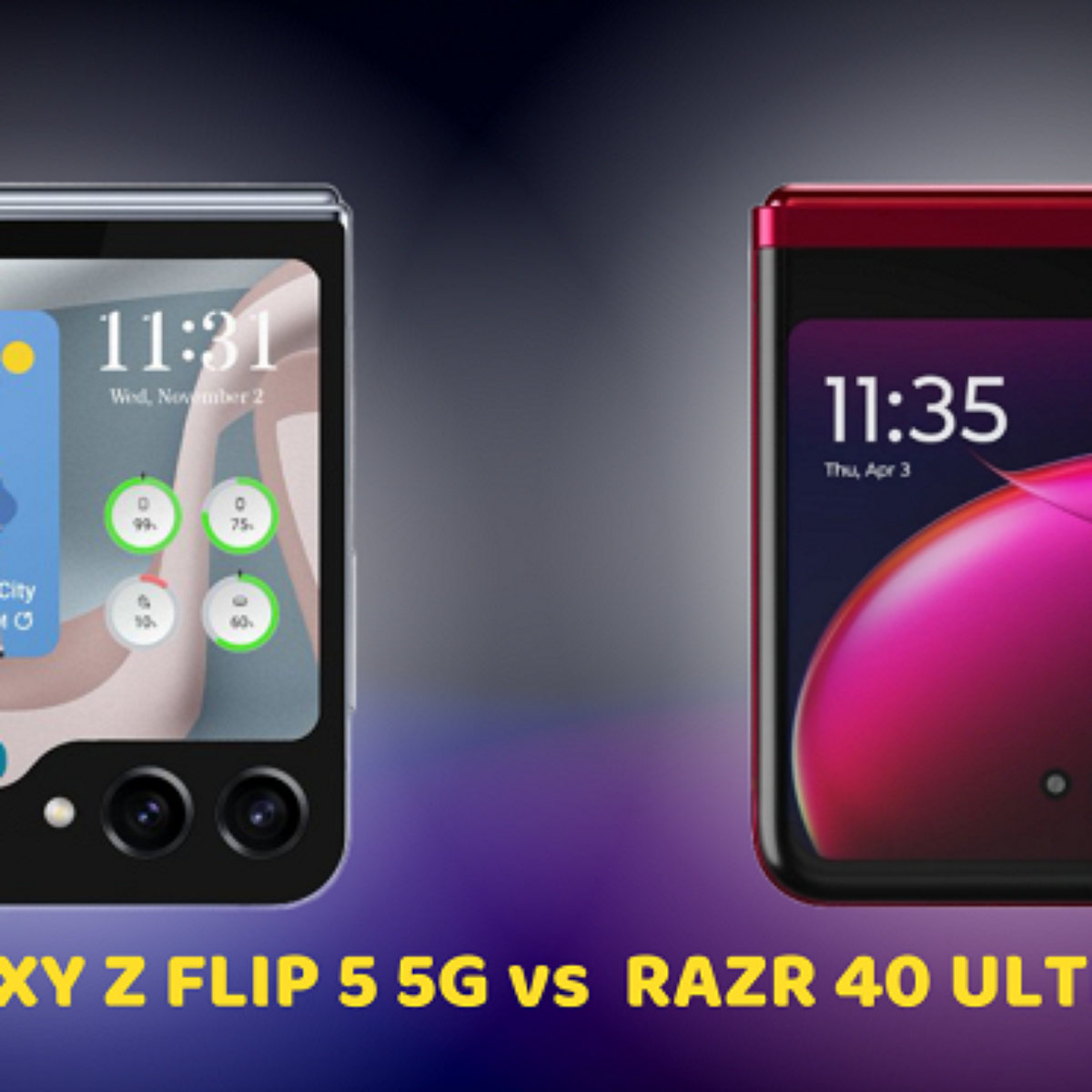 Galaxy Z Flip 5 vs Moto Razr 40 Ultra: qual o melhor celular dobrável?