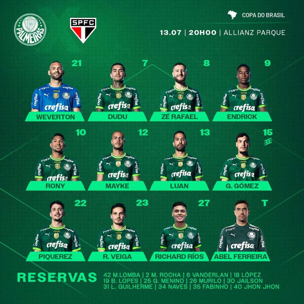 Palmeiras vence jogo-treino contra o Suzano; confira as escalações