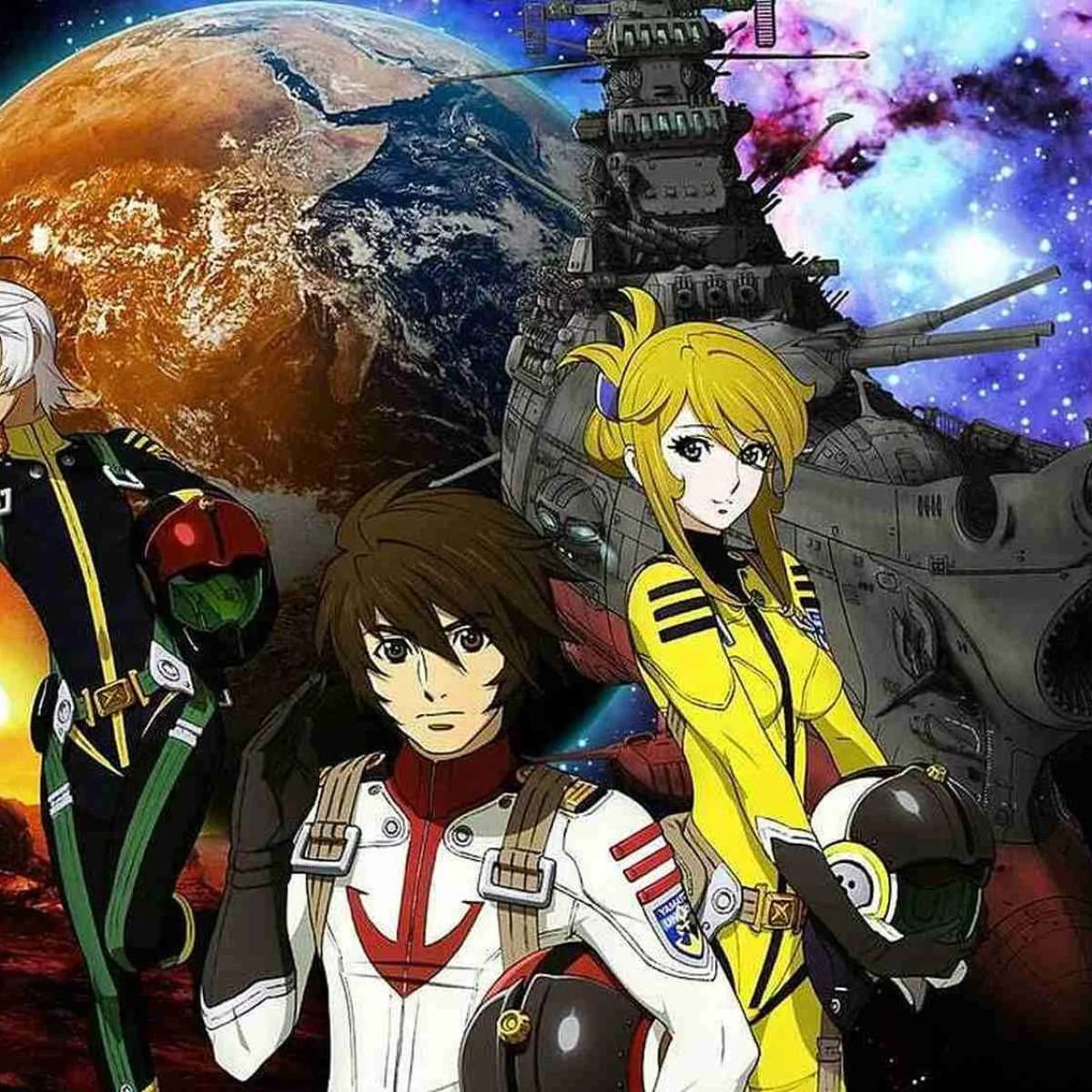 Grupo de três personagens de estilo anime