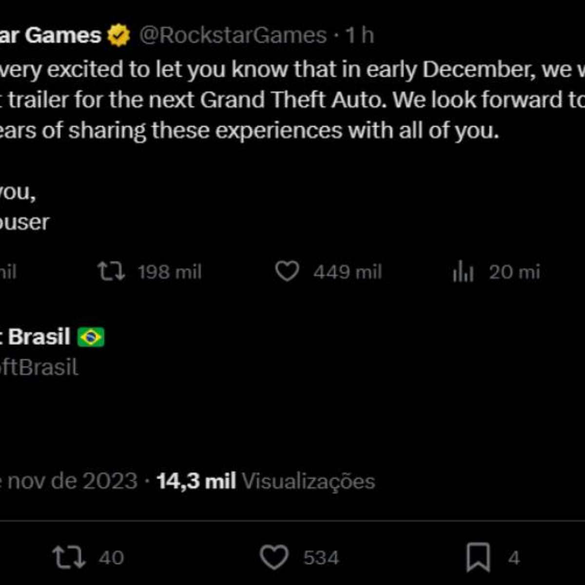 GTA 6: anúncio, data de lançamento, trailer e memes; veja rumores