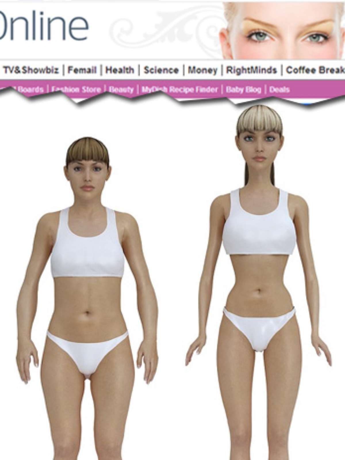 Desenho compara curvas de Barbie com as de uma mulher real veja