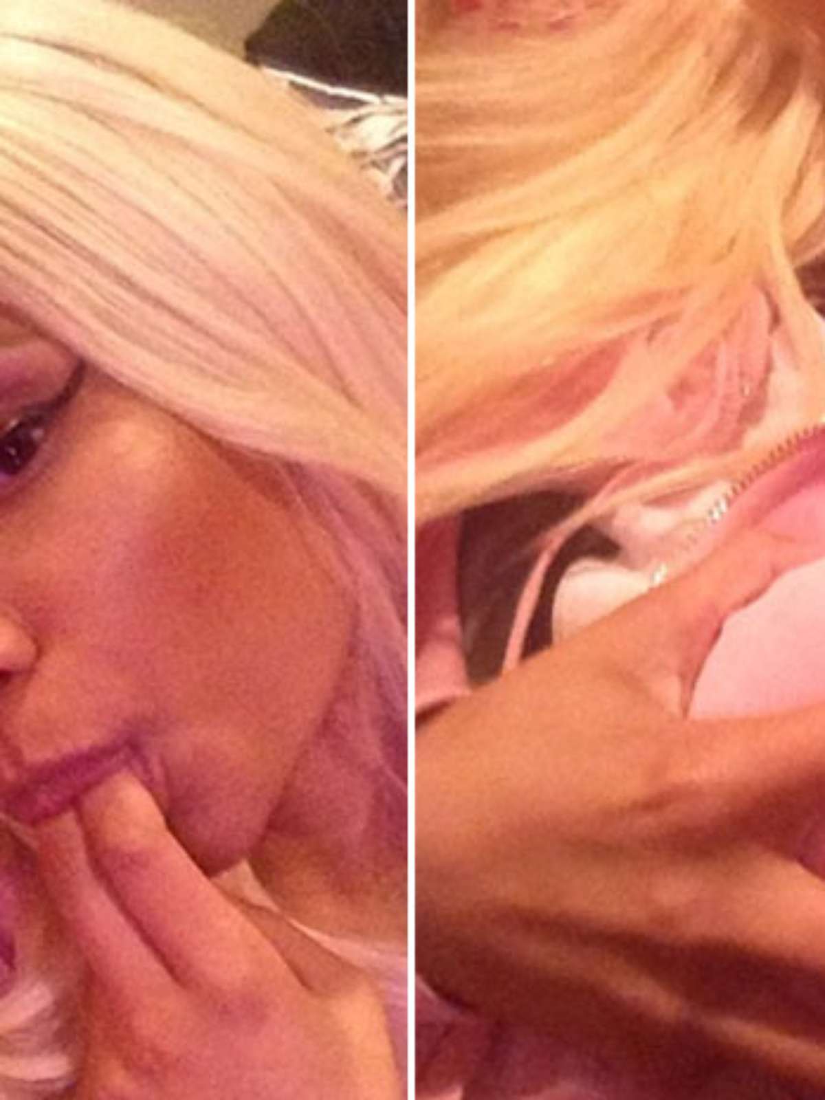 Nicki Minaj agarra seio e chupa dedo em fotos provocantes na web