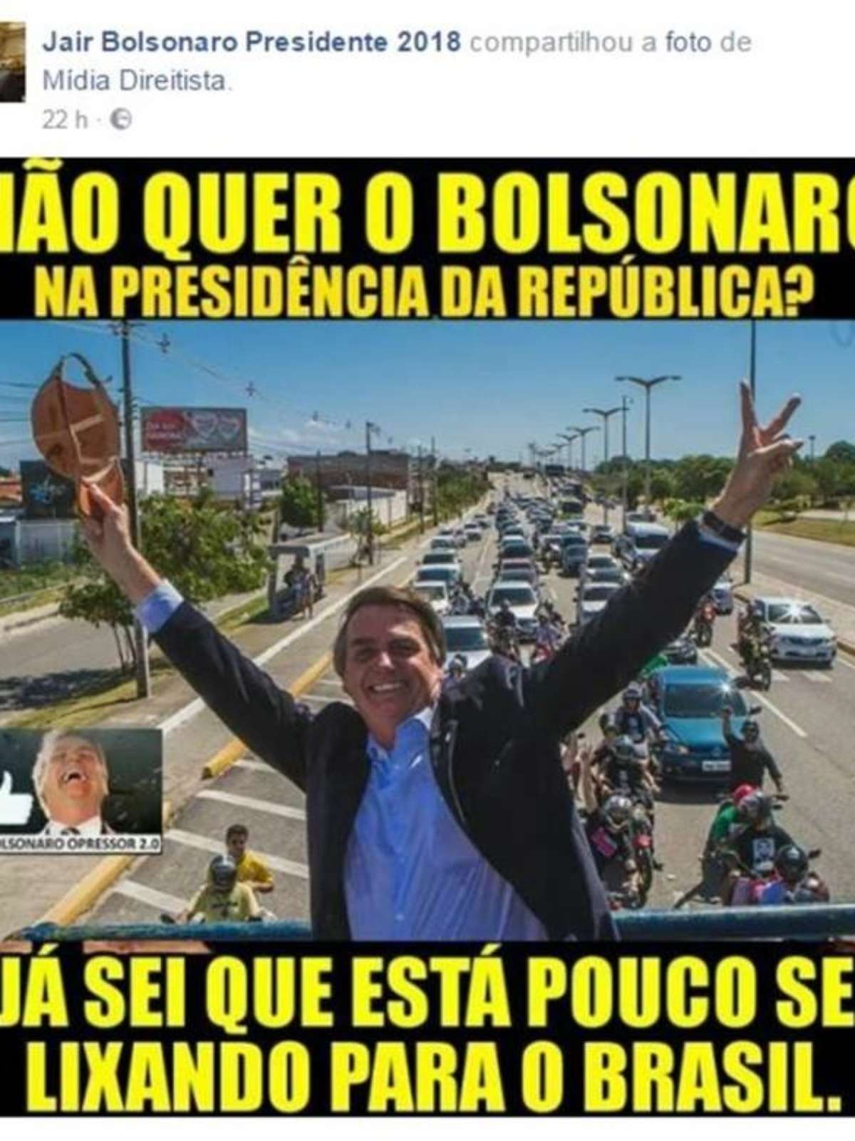 Número divulgado por usuários em referência a Bolsonaro é de 2018