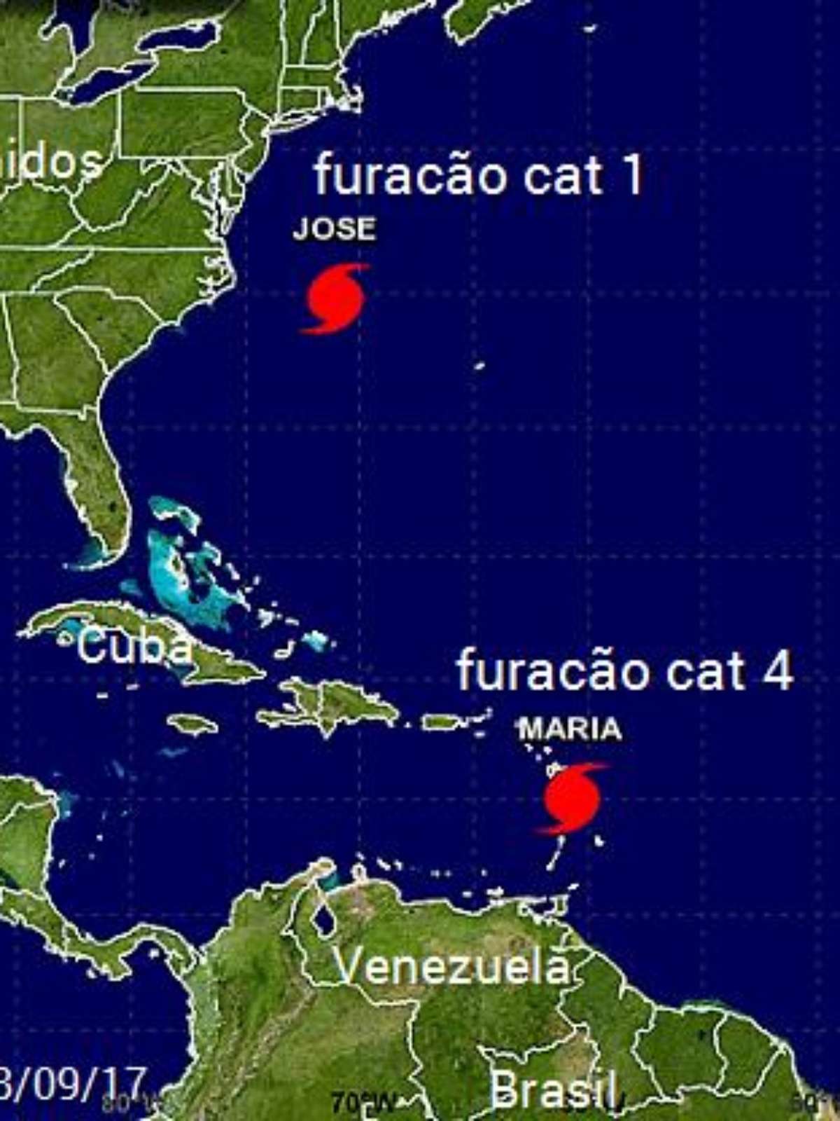 Partes de Massachusetts e Maine entram no cone de previsão do furacão Lee