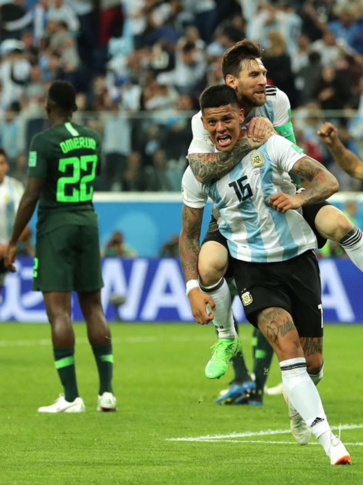 Messi marca, Argentina bate Nigéria no sufoco e pega França nas