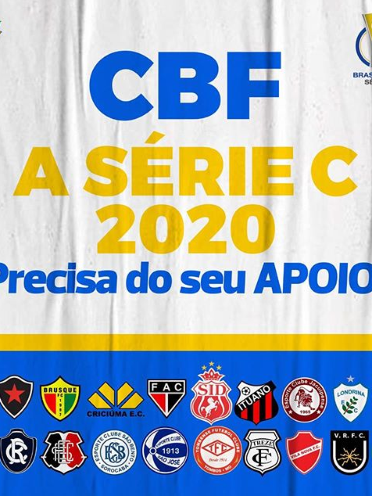 Atletas da Série C pedem ajuda financeira a CBF