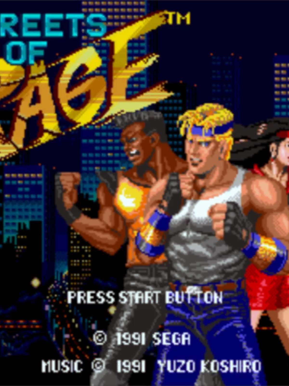 Melhor Jogo de Luta do Mega Drive Gênesis Streets of Rage 