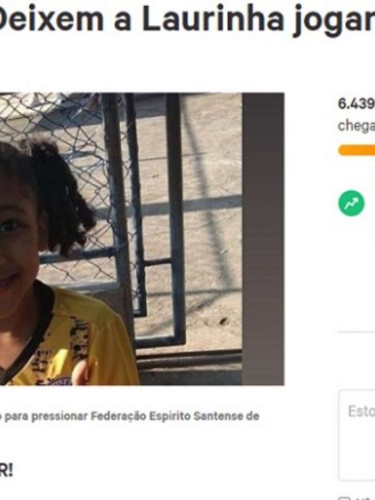 Menina de 8 anos é impedida de jogar torneio de futsal, e mãe