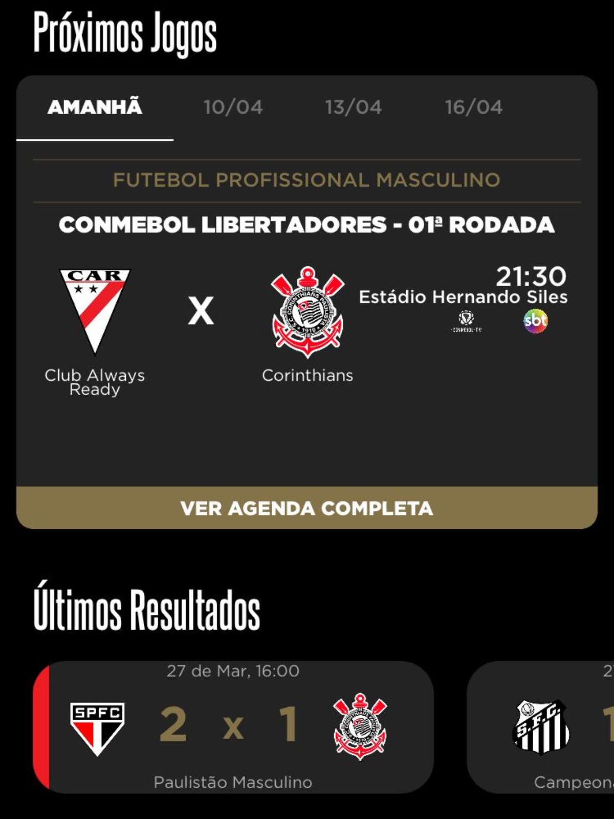 Universo SCCP: Corinthians lança aplicativo multimídia em dia de estreia na  Libertadores