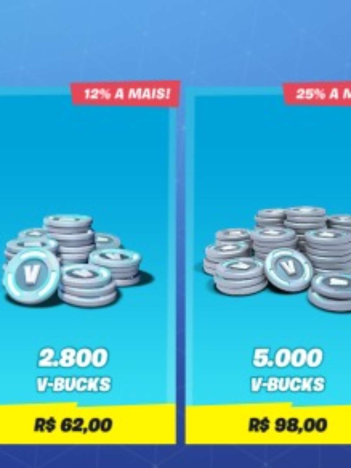 V-Bucks do Fortnite: veja o preço da moeda do jogo - Mais Esports