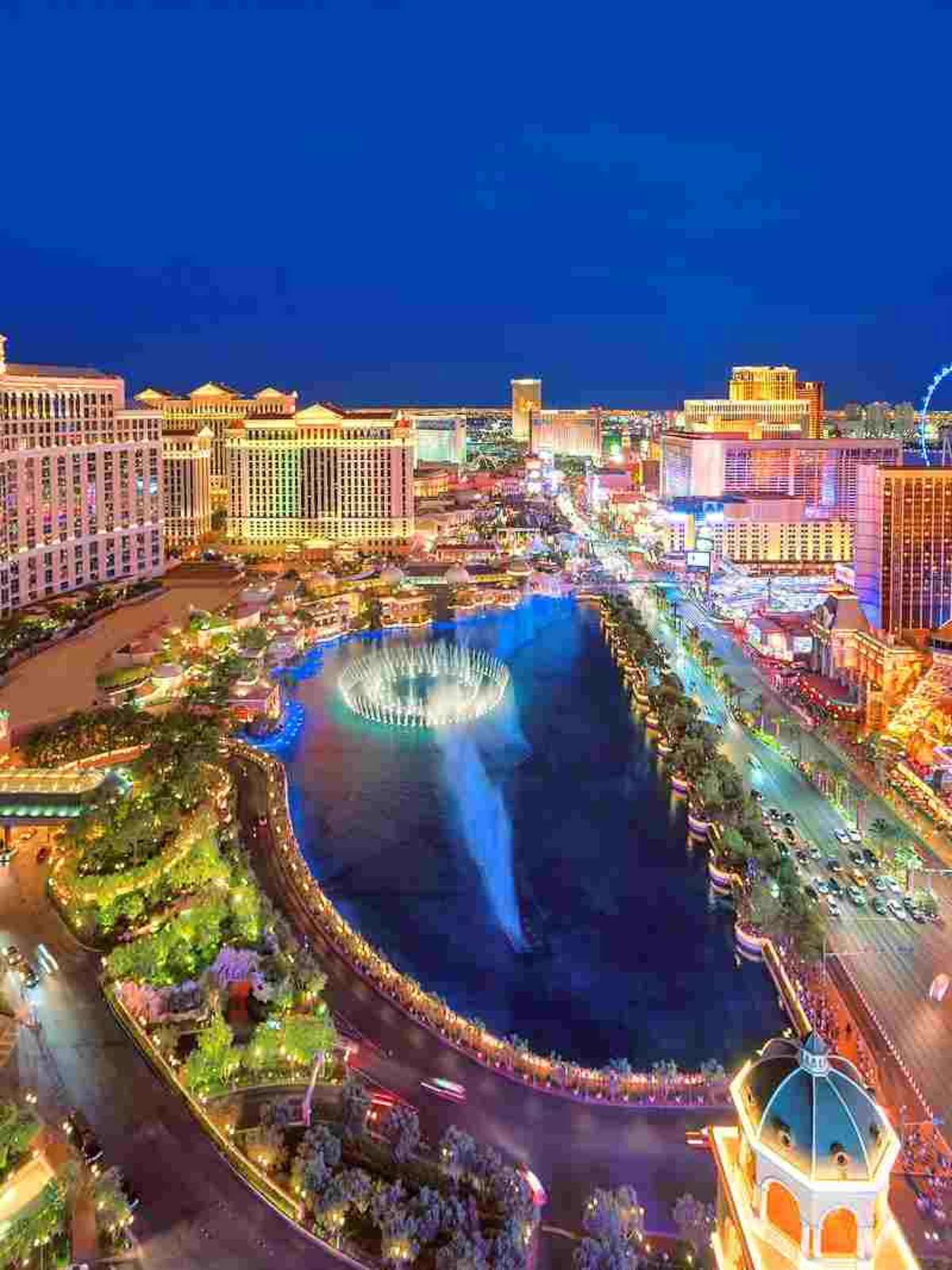 Las Vegas hotéis de luxuosos glamour e cassinos